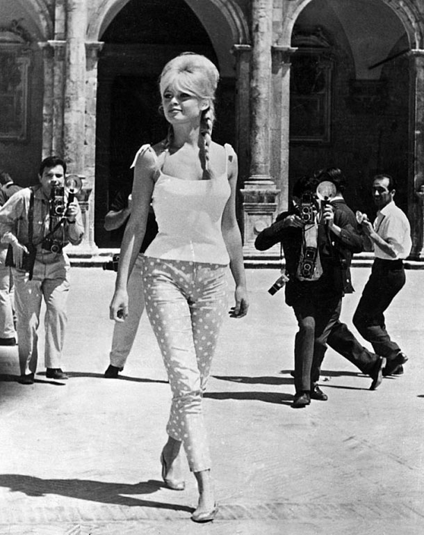 Brigitte Bardot in Capri pants.