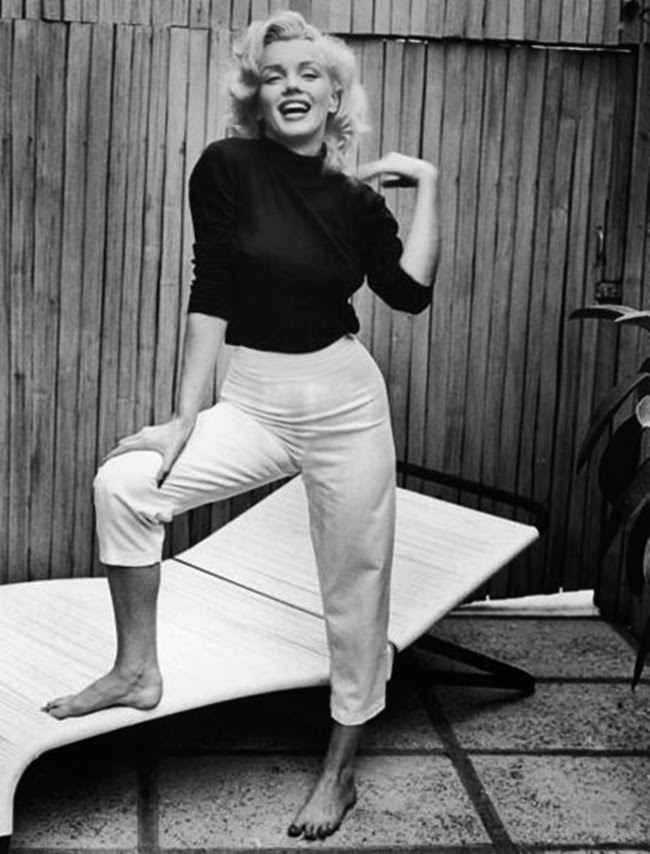Marilyn Monroe in Capri pants.